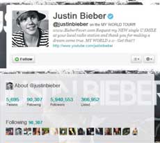 Twitter Justin Bieber Oficial