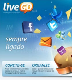 LiveGo MSN Twitter Facebook email
