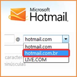 Criar email Hotmail.com.br