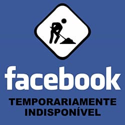 Conta Facebook temporariamente indisponível